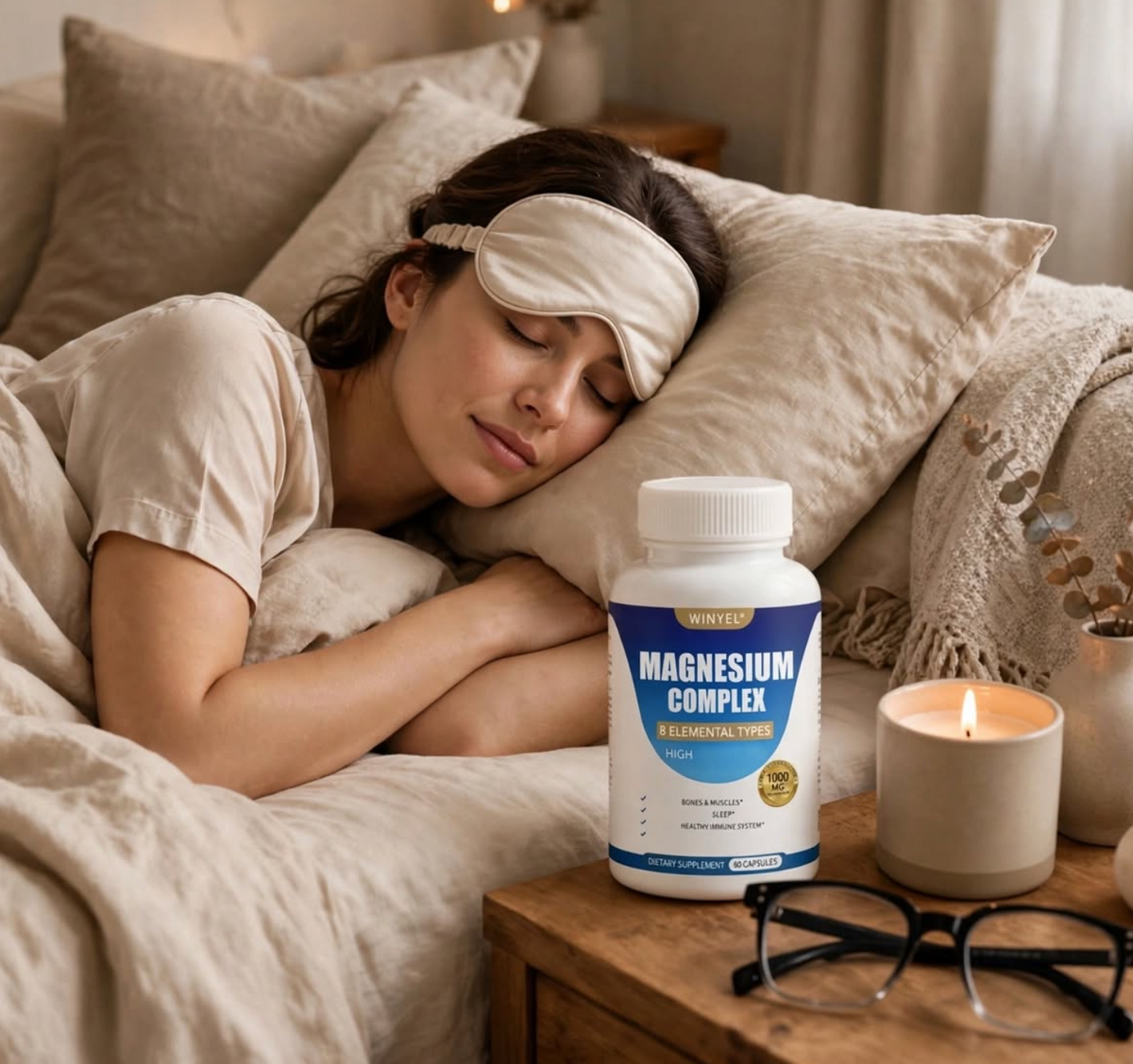 Deep Sleep Magnesium Complex - 8 Types | 180 Capsules | Nightly Ritual